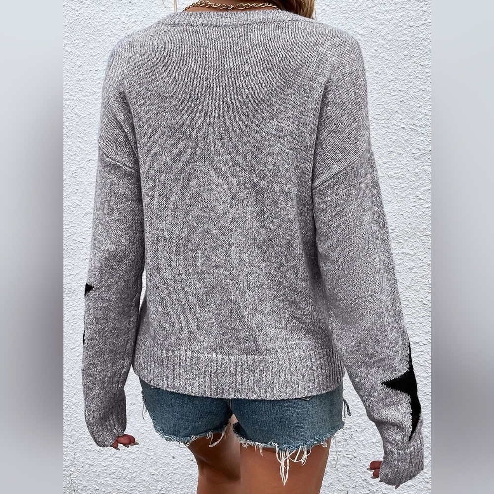 Dreamer’s Star Sweater - Gray - Picture 5 of 5